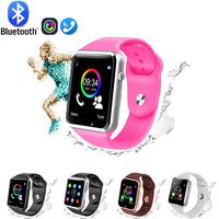 GL Smart Watch, Bluetooth Smart Watch Touch Screen Sport Smart Wrist Watch, Fitness Tracker Camera Pedometer SIM TF Card Slot Compatible Samsung Android iPhone iOS Kids Women Me (Pink)
