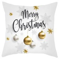 Indexshop Merry Christmas Throw Pillow Case Elk and Snowflakes Throw Pillow Case Modern Cushion Cover Square Pillowcase Decoration, Home Pillowcase 18x18 Decorative Cushion Pillow Cover (G)