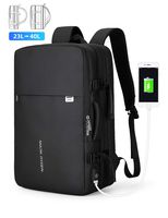 MARK RYDEN 23L/40L Business Carry-on Travel Backpack, Lightweight Flight-Approved Expandable Weekender Bag with USB Charging Port fit 17.3 Laptop