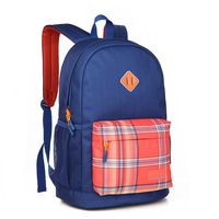 ASPENSPORT Backpack, Water Resistant School Backpack for Women Men, College Student Rucksack fit 15.6 Inch Laptop, Lightweight Bookbag for Boys Girls, Daypack for Travel Outdoor Camping - Blue Checked