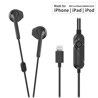 MFi Certified Wired Lightn-ing Earbuds in-Ear Earphones Headphones with Mic and Remote Control, Compatible with iPhone 11 Pro X/XS/XS MAX/XR/8/8P/7/7P/iPad Pro/Air/Mini/iPod