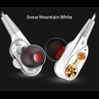 Yuniroom QKZ CK8 Earbuds Earphone Sports Waterproof Earphone Headset Super Bass in-Ear Earphones with Mic 3.5mm HiFi Gold Plated Earphone (Color : White)