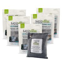 MOSO NATURAL Air Purifying Bags. Odor Eliminator and Odor Absorber. (5) Individually Sealed 200g Charcoal Deodorizer Bags