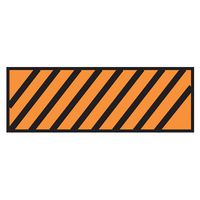 Surgical Instrument Identification Sheet Tape Diagonal Black Stripe Orange