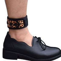 DDJOY Ankle Strap for Compatible with Fitbit & Garmin, Ankle Band for Compatible with Charge 2/3 Alta/HR Flex/2 Fitbit One or Garmin Vivofit/2/3/4, Ankle Band for Men and Women (Leopard Print, Medium)