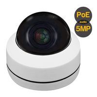Nesuniq 5MP PTZ POE Dome Camera with Audio, Security IP Camera Indoor Outdoor, Mini Dome Surveillance Camera, 4X Optical Zoom, Waterproof 98ft IR Night Vision HD 2592x1944p PTZ Security POE Camera