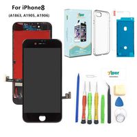 Screen Replacement for iPhone 8 (4.7 inch) - 3D Touch LCD Complete Repair -LCD Touch Digitizer Display Glass - Free Cover,Waterproof Adhesive,Tempered Glass,Tools,Instruction (Black)