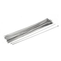 uxcell 17.7 Inch 304 Stainless Steel Self Locking Cable Ties Silver Tone 50pcs