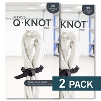 Ut Wire Q Knot Pro Reusable Cable Ties, Assorted, Set of 50 (2x 25 Packs)