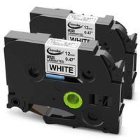 Replace TZe Tape 12mm 0.47 Laminated White TZe-231 (TZ-231) Black on White TZ Tape Compatible with Brother P-touch PT-D400 PT-D210 PT-D600 PT-1280 PT-1800 Label Makers, 26.2 Feet (8 Meter), 2-Pack