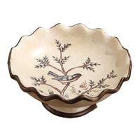 Bowl Tableware Dried Fruit Plate Snack Plate Home Creative Tray Retro Fruit Plate Large Capacity Fruit Plate (Color : Blue, Size : 31 31 15cm) Hotel tableware home noodles boiled fish soup bowl