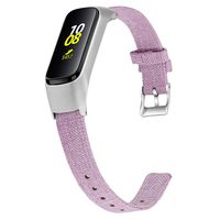 Aresh Compatible with Samsung Galaxy Fit Band, Canvas Woven Bands/Soft Breathable Fabric Replacement Wristbands for Samsung Galaxy Fit Smartwatch (Light Purple)