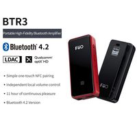 FiiO BTR3(Red Color) HiFi Bluetooth Receiver&USB DAC | aptX/aptX HD/aptX LL/LDAC/AAC/HWA Support, for Home TV,Speaker,Car Stereo, NFC Pairing, Type C Port and 3.5mm Out, AK4376A 192K/24B DAC chip