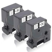 Compatible Dymo 53713 D1 Label Tape Black on White Labeling Cassette Use for DYMO LabelManager 400 450 450D 500TS PC II, LabelWriter 400 450 Duo, Rhino 6000, 1'' x 23' (24mm x 7m) 3-Pack