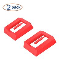 Rcm Record Player Needle, Red Ceramic Stylus Replacement for Turntable, LP, Phonograph(Pack of 2)