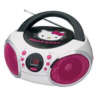 HELLO KITTY Portable Stereo CD Boombox with AM/FM Radio Speaker