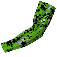 bucwild Sports Compression Arm Sleeve - Youth & Adult Sizes - Baseball Football Basketball (1 Arm Sleeve - Hulk Green - Adult Small)