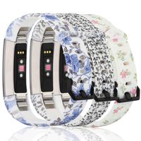 honecumi Floral Pattern Bands Compatible with Fitbit Alta/Alat hr Wrist Watch Band Replacement Accessory-Exchange Watch Band for Men Women Colorful Pattern Small Large Bands with Buckle Clasp