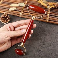 Ovovo Agate Jade Roller Massager for Face, Neck and Eye Skin Face Slimming Tool - Rejuvenates Face and Neck Skin, Face Slimmer