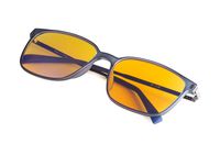 Block Blue Light Reading Glasses-Orange Lens Readers-Women-Large Square Lightweight Frame Blue Frame +1.0