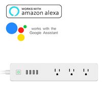 Surge Protector Alexa WiFi Smart Power Strip Work with Amazon Echo Google Home with 4-USB 3-Outlet Separate Control by Remote APP Energy Saving