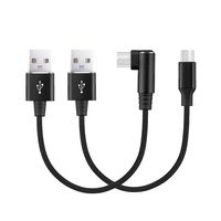 USB Power Cord for Streaming Stick Power up Your Streaming Stick Form Your TV's USB Port, USB Cable for Streaming Stick, Chromecast, Roku Stick, 2 Pack 8 Inch (1 Straight 1 Angle)