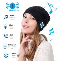 Wireless Bluetooth Beanie Hat,Gift for Men Women,Rechargeable Wireless Bluetooth V5.0 Beanie Hats,Headphone Beanie with Bluetooth Unique Christmas Tech Gifts for Women Mom Her Men Teens Boys Girls
