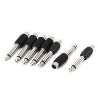 uxcell RCA Female to 1/4 inches 6.35mm Male Mono Audio Adapters Connectors 7 Pcs