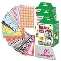 Fujifilm Instax Mini 9 FILM 3 Packs Bundle Set For Fuji Instant Camera + FREE 20 Border Stickers + Cleaning cloth (3 pack)