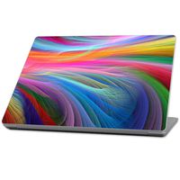 MightySkins Protective, Durable, and Unique Vinyl wrap cover Skin for Microsoft Surface Laptop (2017) 13.3" - Rainbow Waves, Blue (MISURLAP-Rainbow Waves)