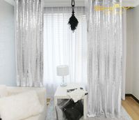 Sequin Curtains 2 Panels 96 inches Silver Sequin Backdrop 4x8ft Silver Sparkle Backdrop Prom Backgrounds M0527