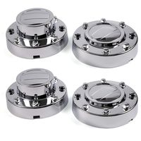 New Chrome Wheel Center Caps Set Fit for 2011-2016 Dodge Ram 3500 1-TON Dually DRW Alcoa Alloy Wheel 2 Front and 2 Rear