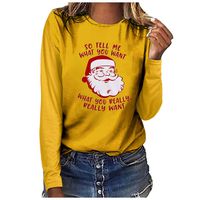 Futurelove ⭐ Women's Blouse, Funny Christmas Shirt Santa So Tell Me What You Want T-Shirt, Xmas Sweater Plus Size Tops