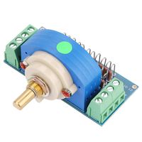 Volume Potentiometer,12 Step Stepping Stereo Volume Potentiometer Dual 50K Amplifier Volume Pot with Switch