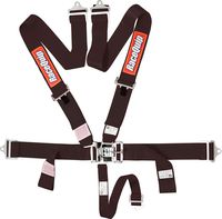 Racequip Black Pair 5 Point Harness with Individual Shoulder Belt Set of 2