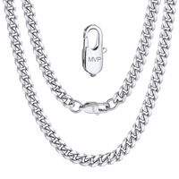 Custom Name Stainless Steel Cuban Chain Necklace 20inch 6MM Men Link Curb Chain Gift Jewelry