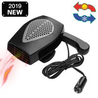 12V Portable Car Heater or Fan - Cooling Car Space & Fast Heating Defrost Defogger Space Automobile Windscreen Fan, Heat Cooling Fan Ceramic 3-Outlet Plug in Cigarette Lighter (Black)