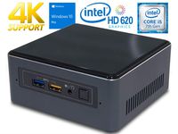 Intel NUC NUC7i5BNH Mini PC, Intel Core i5-7260U 2.2GHz, 4GB DDR4, 250GB NVMe SSD, Windows 10 Pro, WiFi, BT 4.2, HDMI, Thunderbolt 3, 4k Support, Dual Monitor Capable