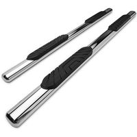 TAC Side Steps Fit 2015-2020 Ford F150 SuperCrew Cab / 2017-2020 Ford F250 / F350 / F450 / F550 Super Duty Crew Cab 4" Oval Tube Stainless Steel Side Bars Nerf Bars Running Boards (2 Pieces)