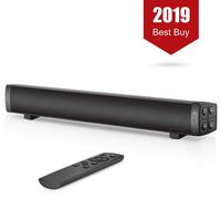Sound Bar for PC, EWEMOSI Soundbar 2.0 Channel Wired & Wireless Rechargeable Bluetooth Speakers 4.2 3D Stereo AUX/TF Card Connection with Built-in Microphone (Support 3.5mm Audio), Black