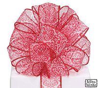 Burton & Burton Timeless Romance Red Wired Ribbon