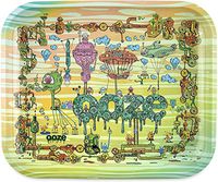 Ooze - Metal Rolling Tray - Large - 14"x12" (The Works) - Rolling Tray - Ashtray - Rolling Tobacco Tray - Dry Herb - Tobacco Accessories