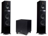 Martin Logan Motion 60XTi Floorstanding Speakers Gloss Black Pair and Dynamo 600X Powered 10" Subwoofer Bundle