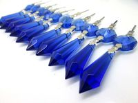 Sun Cling Chandelier Icicle Crystal, 38, (Pack of 20) - Blue