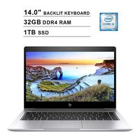 2019 Newest HP EliteBook 840 14 Inch FHD 1080P Business Laptop (Inter 4-Core i5-8265U up to 3.9GHz, 32GB DDR4 RAM, 1TB SSD, Intel UHD 620, Backlit KB, FP Reader, Webcam, Windows 10 Pro) (Silver)