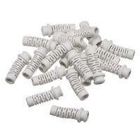 uxcell 20pcs 6.5mm Inner Dia PVC Strain Relief Cord Boot Protector Power Tool Hose White