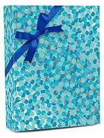 30" X 100' Blue Dots Gift Wrap