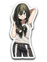 95Vibes Tsuyu Asui Froppy Boku no - My Hero Academia Inspired Vinyl Decal Sticker 3''x4''