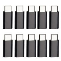 Iusun USB 3.1 Type-C Male to Micro USB Female Converter USB-C Adapter Type (Black)