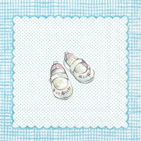 Boston International L778749 IHR Paper Lunch Napkins, 6.5" x 6.5", For My Little Baby-Light Blue